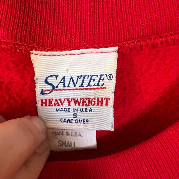 Santee Vintage Made in the USA Las Vegas Red Crew Neck Sweatshirt Size Small - Picture 2 of 4